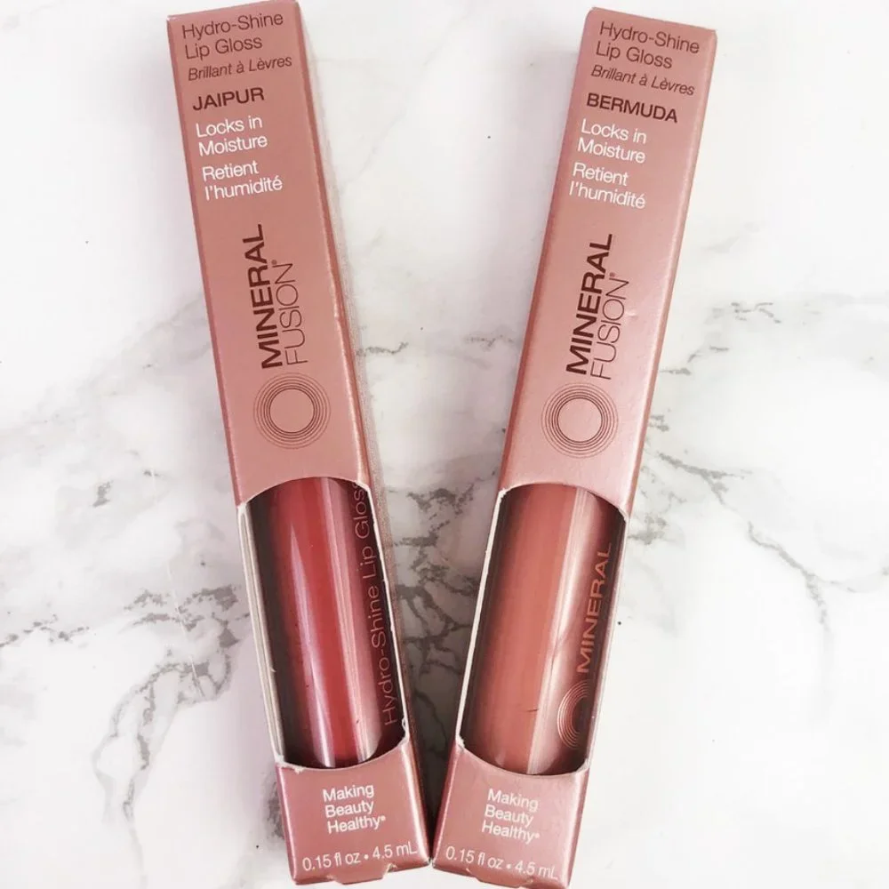 NIB Hydro-Shine Lip Gloss Bundle (Jaipur & Bermuda) - Mineral Fusion